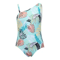 Mandarine Girls' Summer Flash 1 Shoulder One Piece Swimsuit