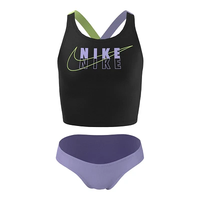 Nike Girls' Crossback Midkini Set Swimsuit