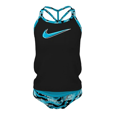 Nike Girls' T-Crossback Watercolor Two Piece Tankini Set