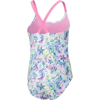 Ripzone Girls' SL Crossback Print One Piece Swimsuit