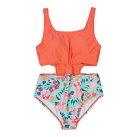 Mandarine Girls' Kauai Island Open Side One Piece Swimsuit