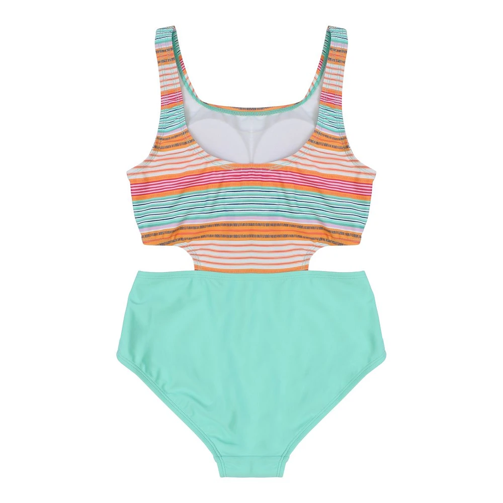 Mandarine Girls' Kauai Island Open Side One Piece Swimsuit