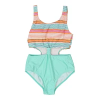 Mandarine Girls' Kauai Island Open Side One Piece Swimsuit