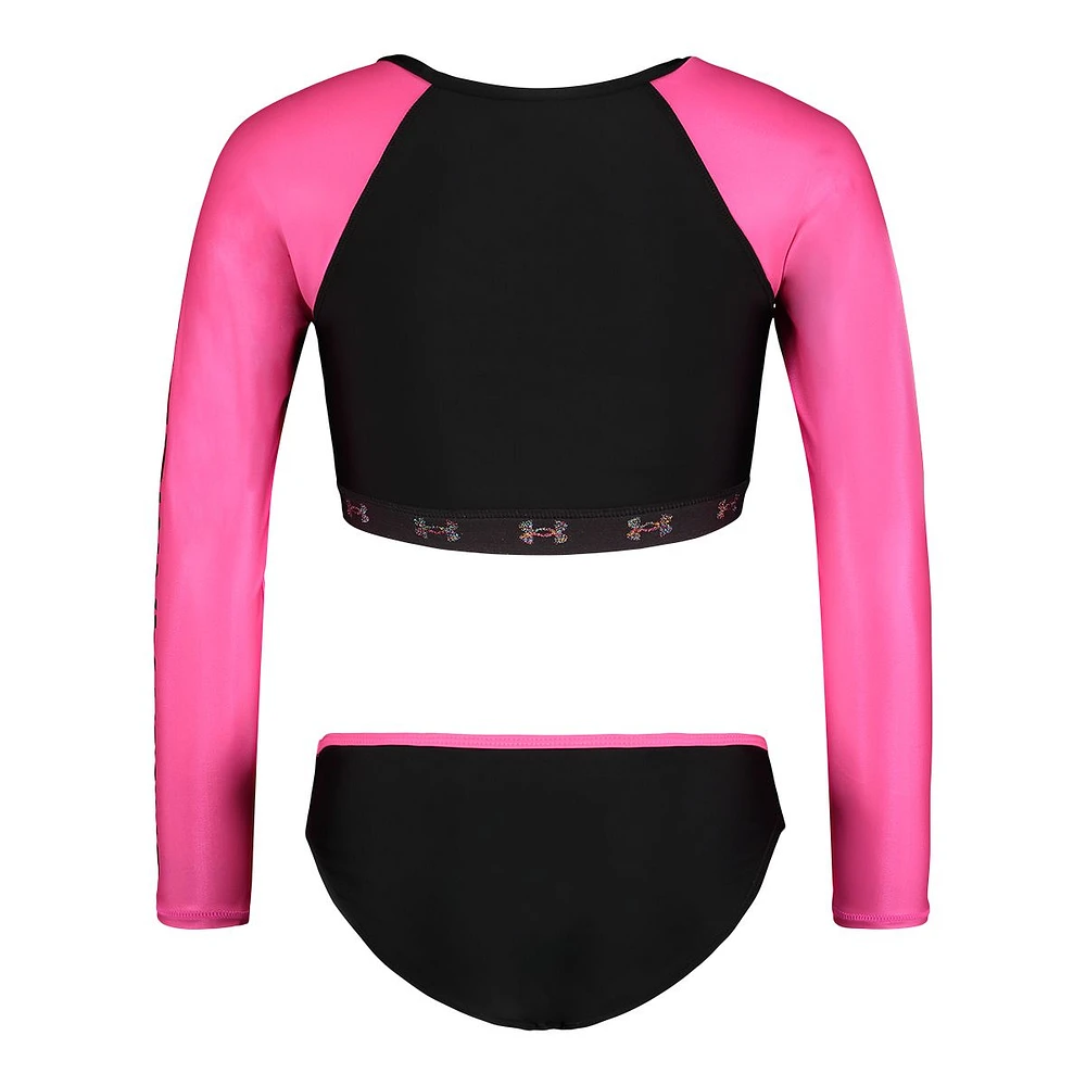 Under Armour Girls' Long Sleeve Crop Rashguard Set