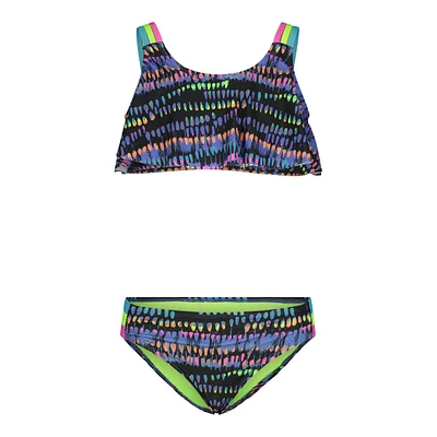 Under Armour Girls' WC Drip Flutter 2 Piece Bikini Set