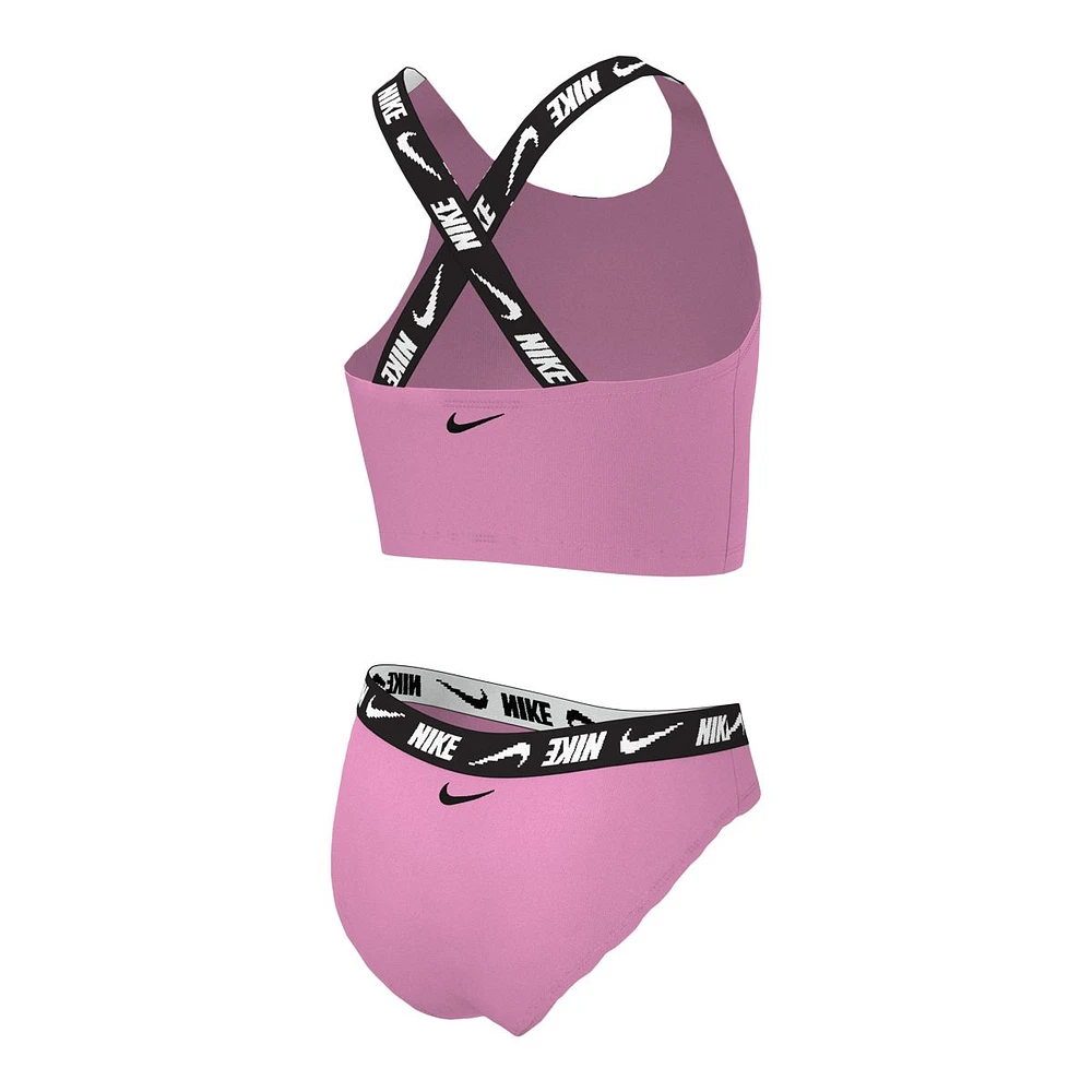 Nike Girls' Logo Tape Crossback Midkini Set