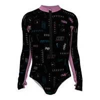 Nike Girl's Logo Toss Long Sleeve One Piece