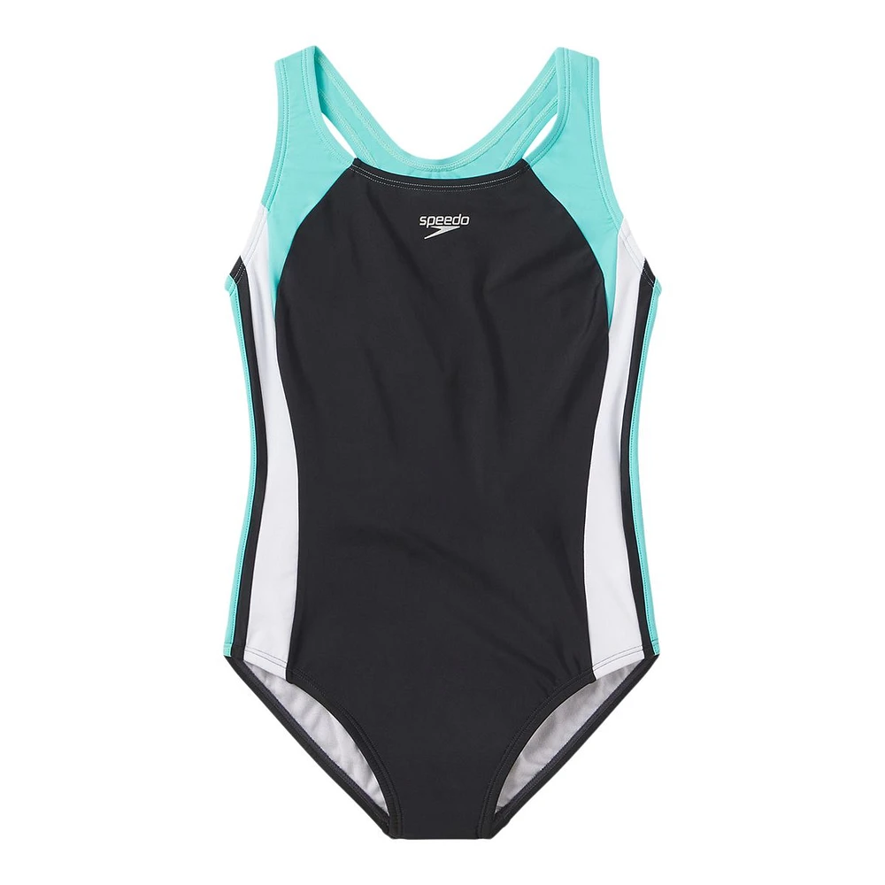 Speedo Girls' Infinity Splice One Piece Swimsuit