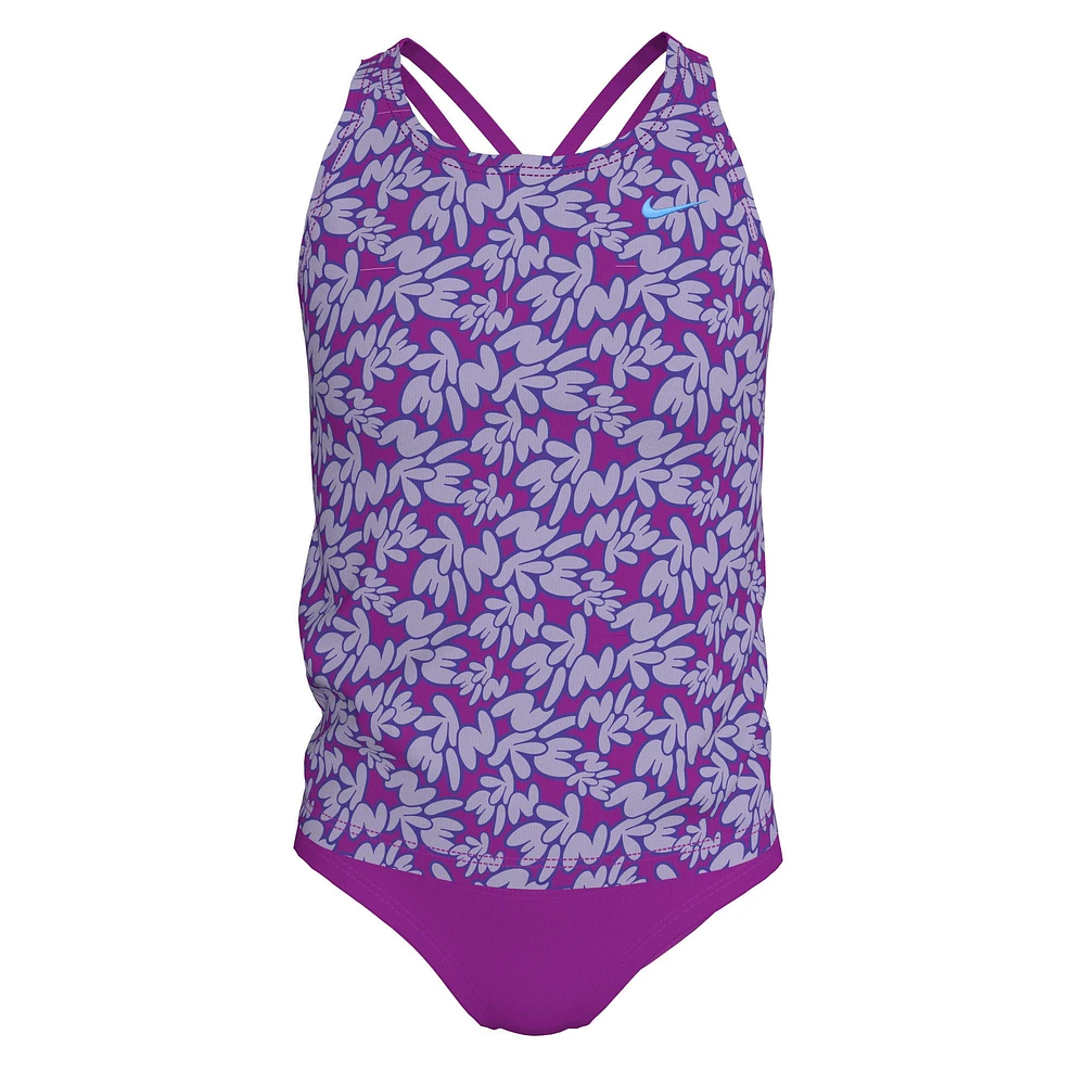 Nike Kids' Bubble Script One Piece Swimsuit