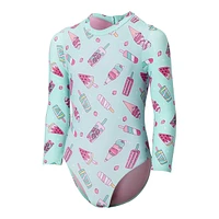 Ripzone Toddler Girls' SL Long Sleeved Rashguard One Piece