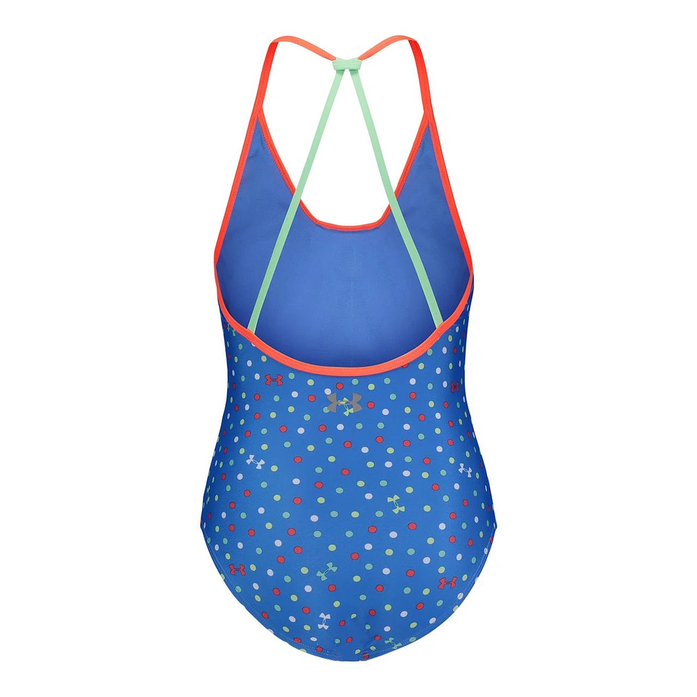 Under Armour Girls' 2-4 Dots One Piece Swimsuit