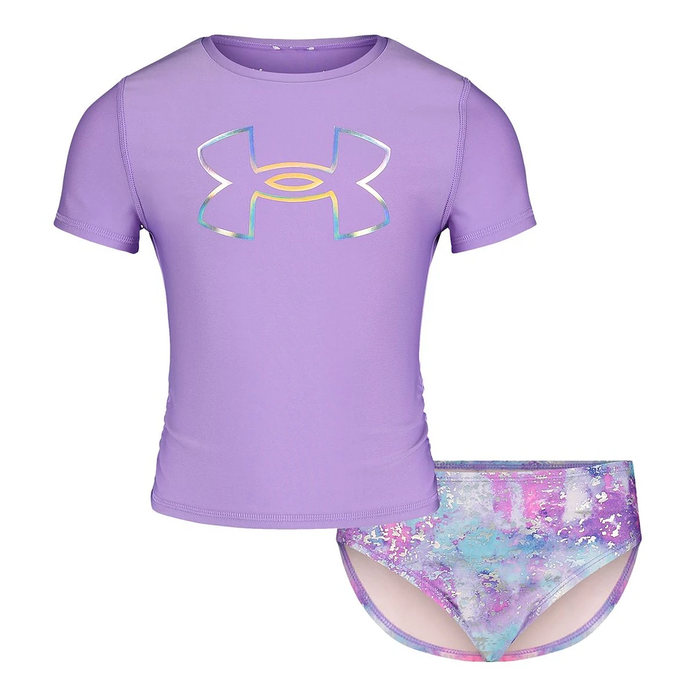 Under Armour Girls' 4-6X The Mix Rashguard Set