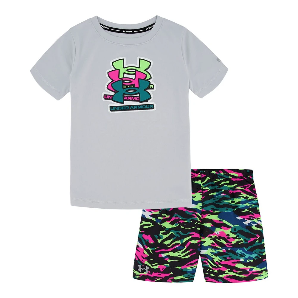 Under Armour Toddler Boys' Pop Tiger Two Piece Swim Set