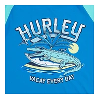 Hurley Toddler Boys' 2-4 Travel Patch Long Sleeve 2 Piece Swim Set