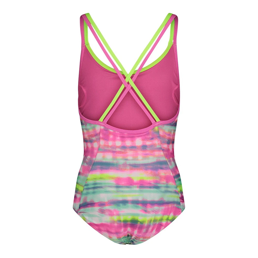 Under Armour Toddler Girls' 4-6X Stripe Dash One Piece Swimwear