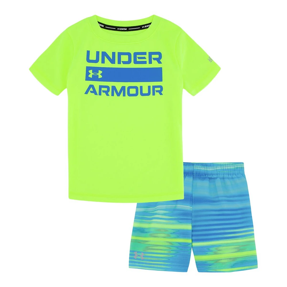 Under Armour Infant Boys' Beam Stripe Two Piece Swim Set