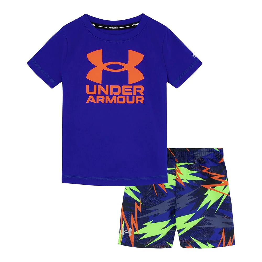 Under Armour Infant Boys' Rowdy Bolts Two Piece Swim Set