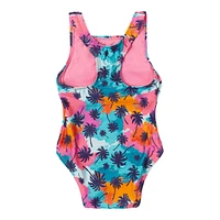 Speedo Infant Girls' 12M-3T Snapsuit One Piece Swimsuit