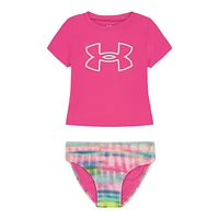 Under Armour Infant Girls' Stripe Dash Rashguard Set