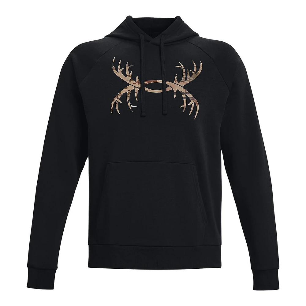 Under Armour Men's Rival Fleece Antler Pullover Hoodie, Fleece, Kangaroo Pocket