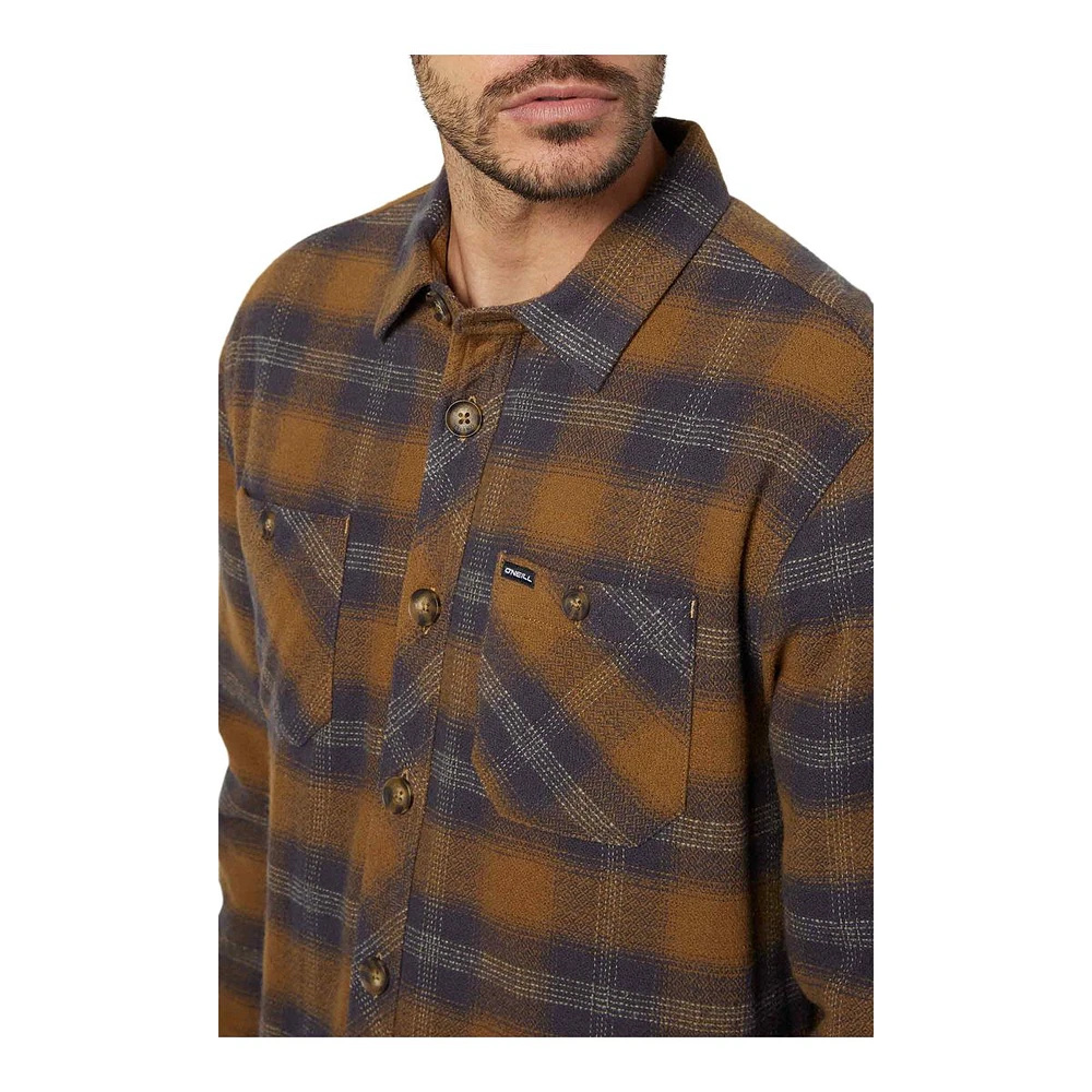 O'Neill Men's Redmond Sherpa Long Sleeve Flannel Shirt