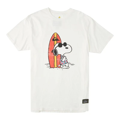 Quiksilver Men's x Peanuts So Cool T Shirt, Short Sleeve, Crew Neck, Cotton, Graphic