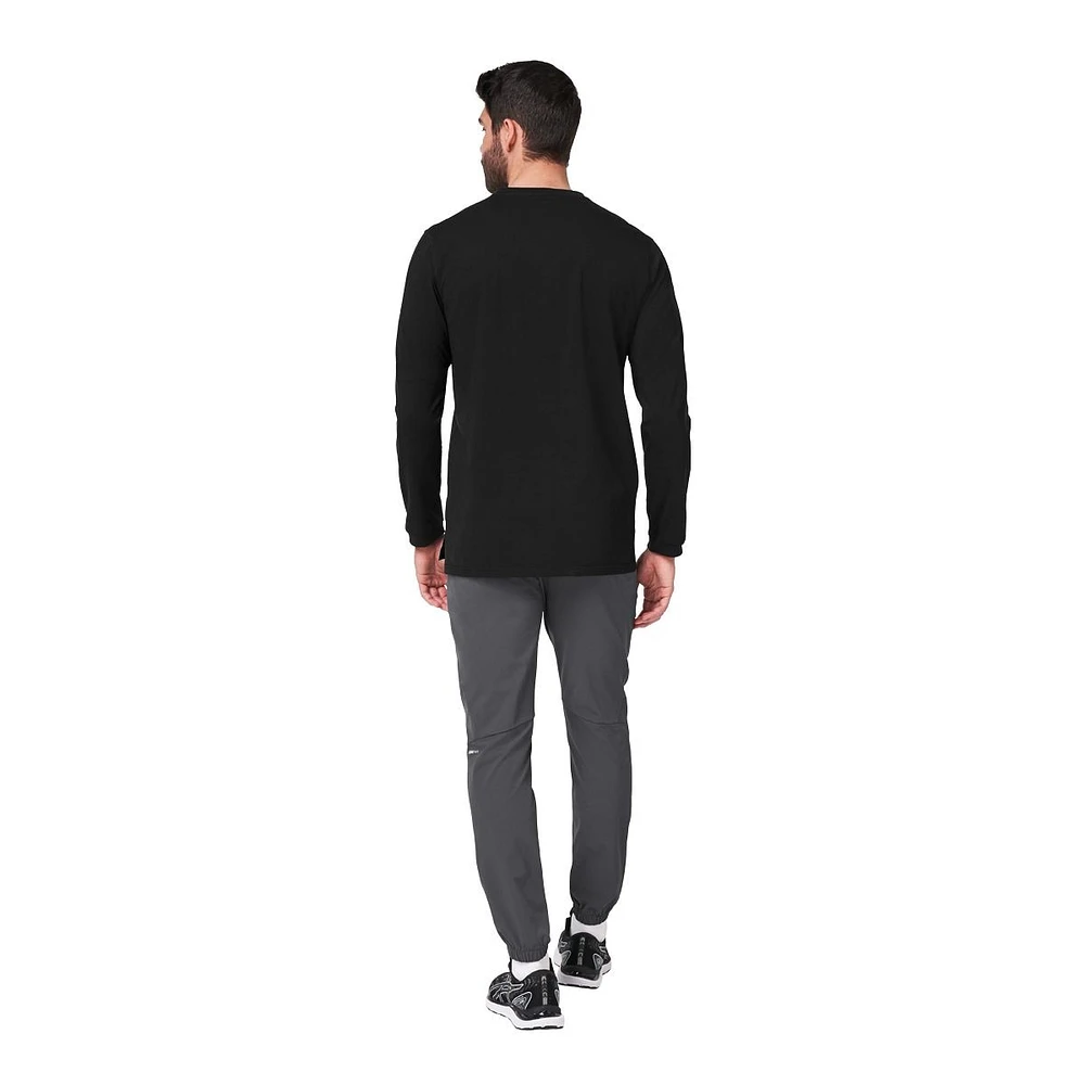 FWD Men's Free Pima T Shirt, Long Sleeve, Crew Neck, Cotton, Pocket