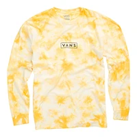 Vans Men's Easy Box T Shirt, Long Sleeve, Crew Neck, Cotton, Tie Dye