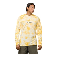 Vans Men's Easy Box T Shirt, Long Sleeve, Crew Neck, Cotton, Tie Dye