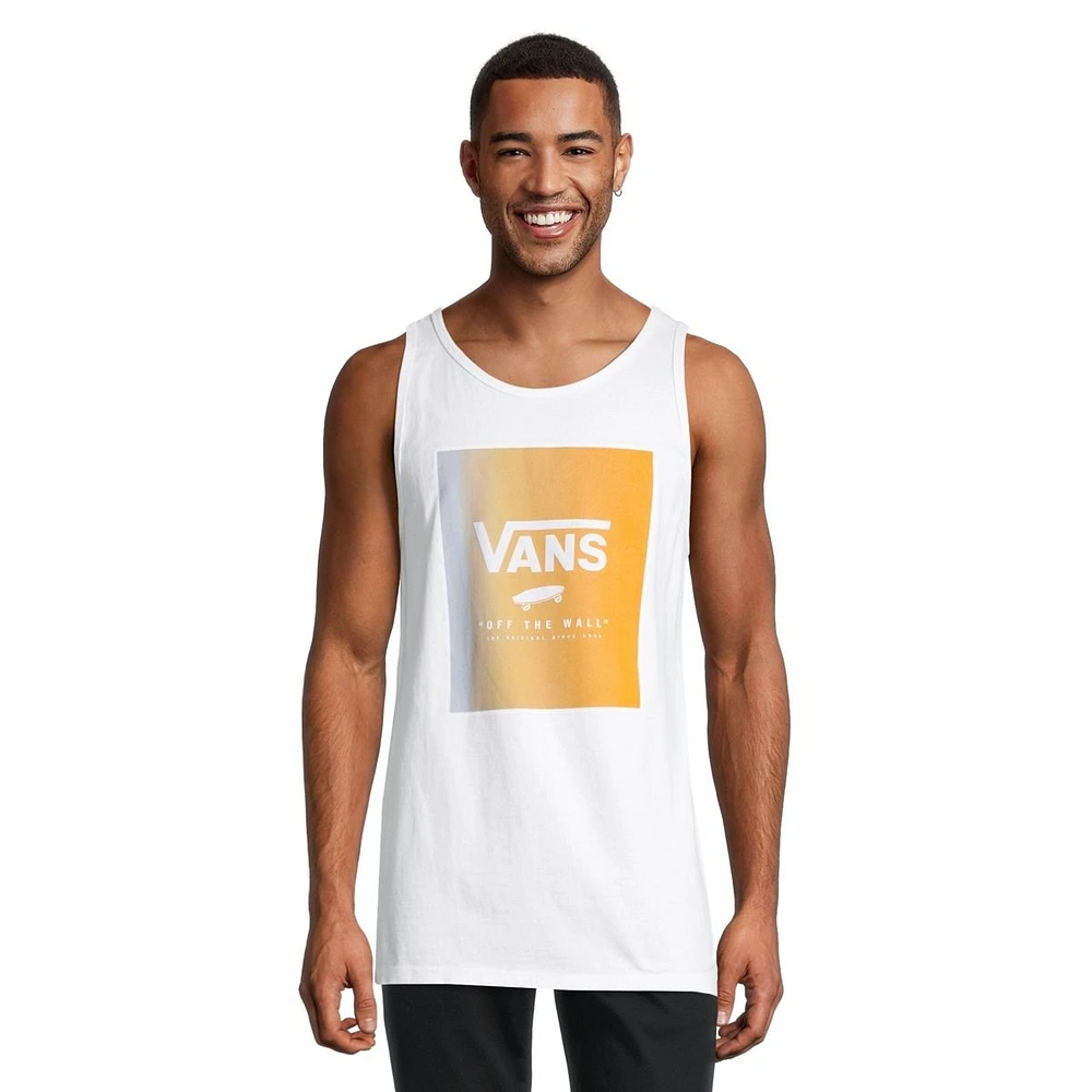 Vans Men's Print Box Tank Top, Cotton, Sleeveless