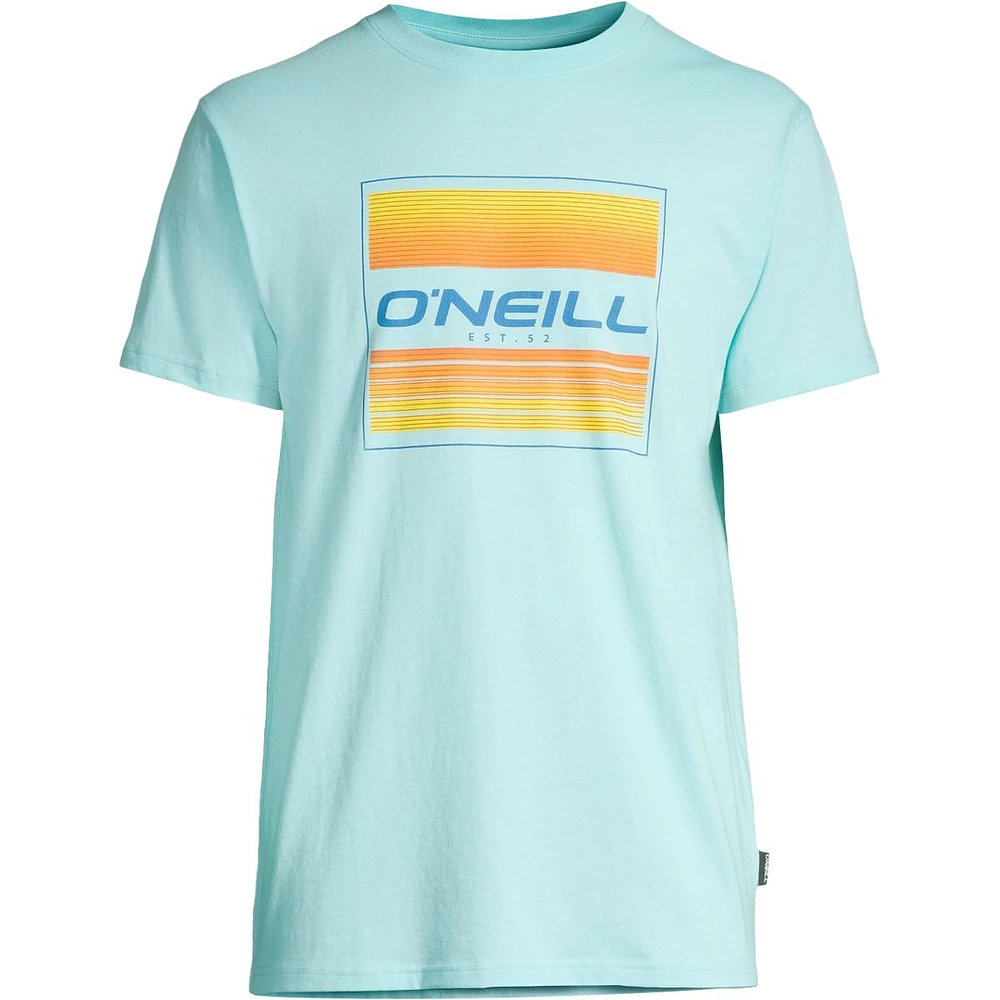 O'Neill Men's Flair T Shirt, Short Sleeve, Crew Neck, Cotton, Graphic