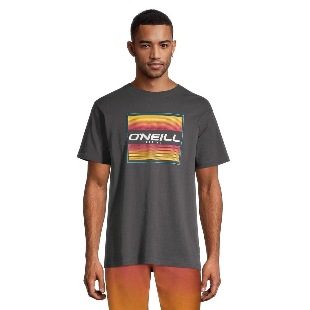 O'Neill Men's Flair T Shirt, Short Sleeve, Crew Neck, Cotton, Graphic