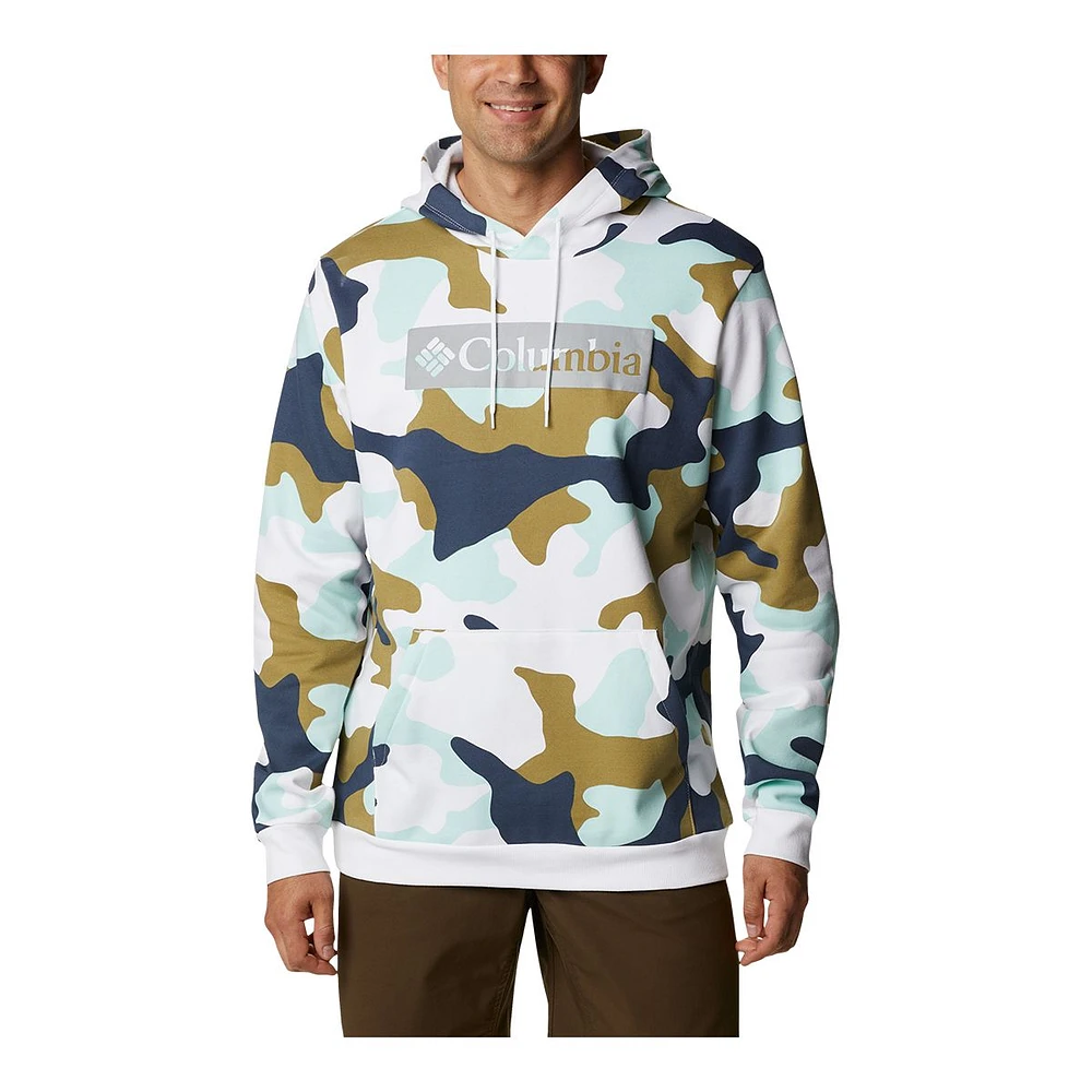 Columbia Men's Logo Printed Pullover Hoodie, Kangaroo Pocket