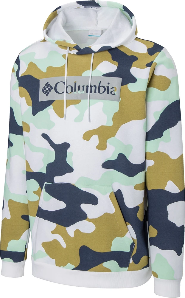 Columbia Men's Logo Printed Pullover Hoodie, Kangaroo Pocket