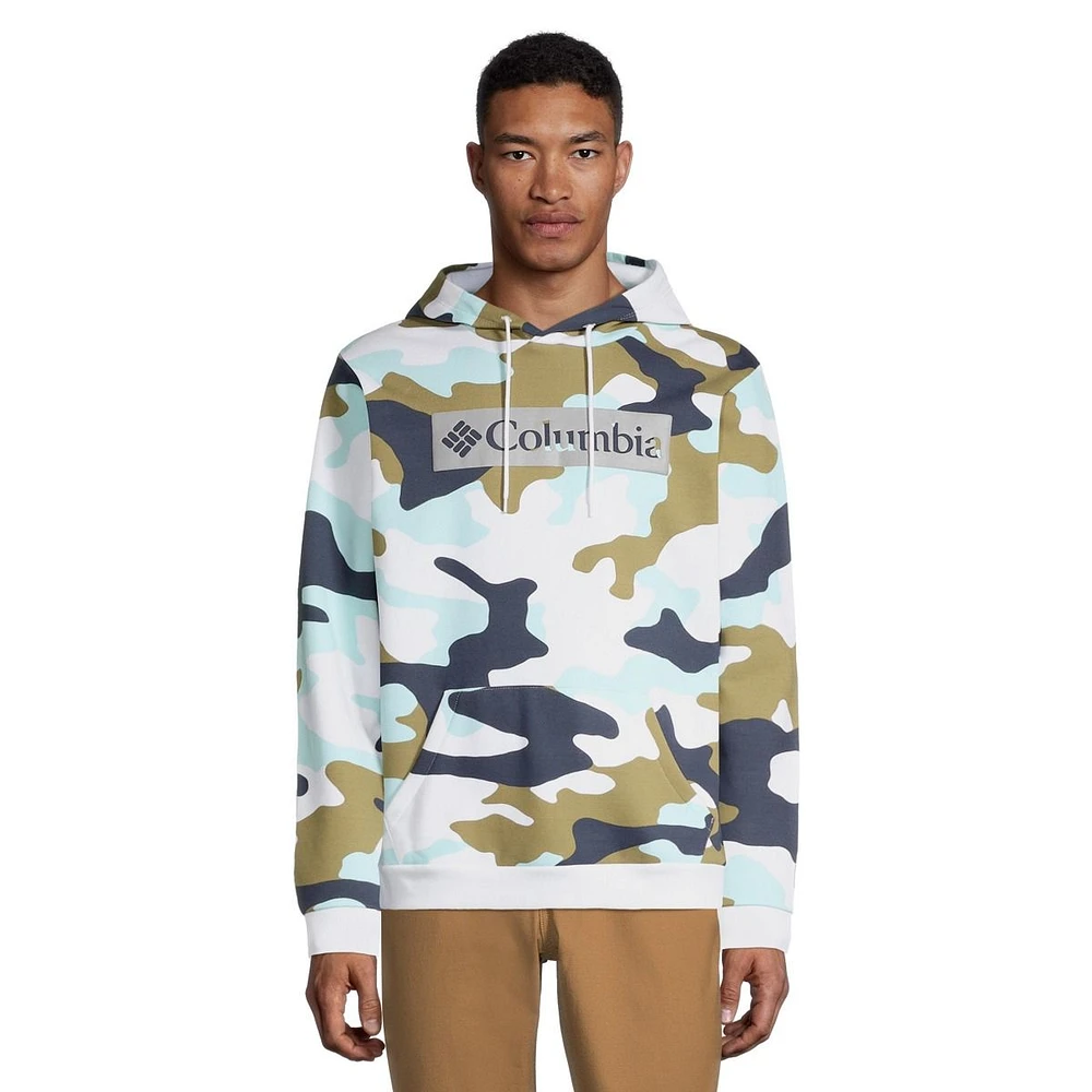 Columbia Men's Logo Printed Pullover Hoodie, Kangaroo Pocket