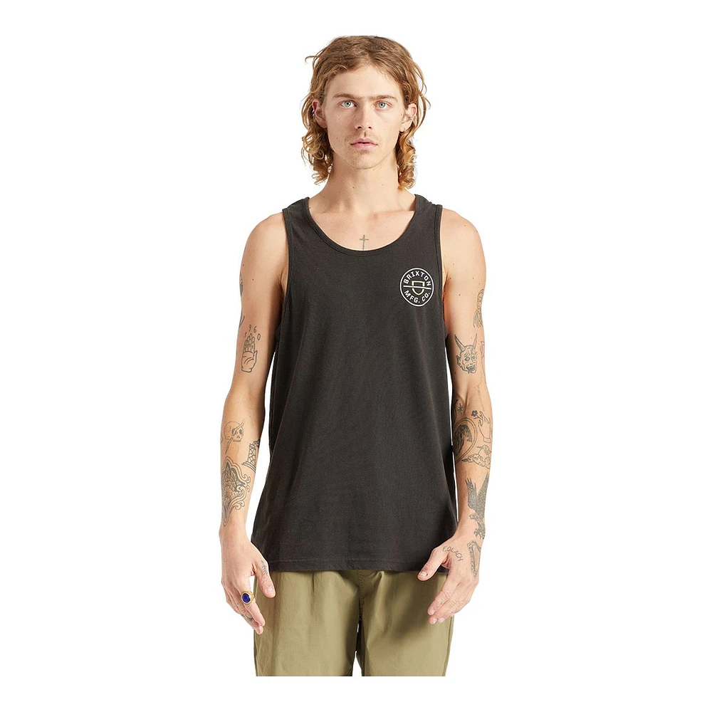 Brixton Men's Crest Tank Top, Sleeveless