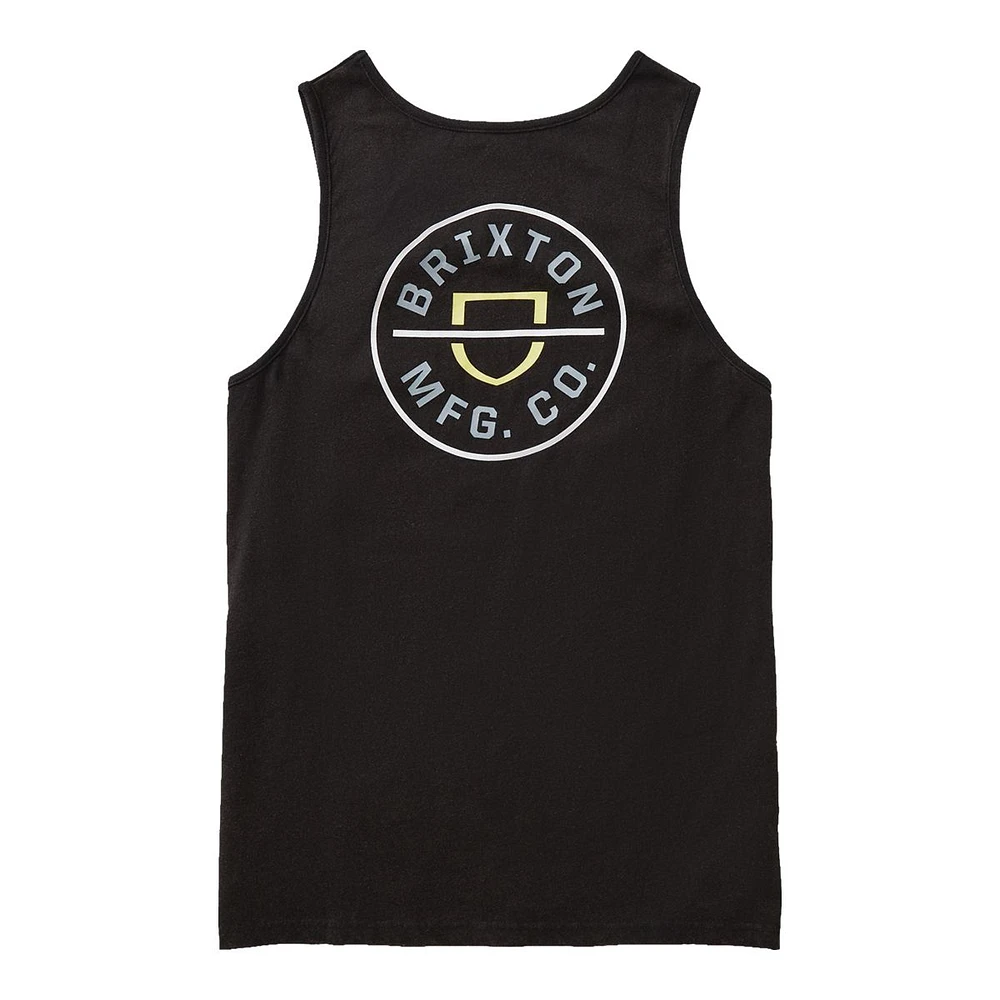 Brixton Men's Crest Tank Top, Sleeveless