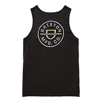 Brixton Men's Crest Tank Top, Sleeveless