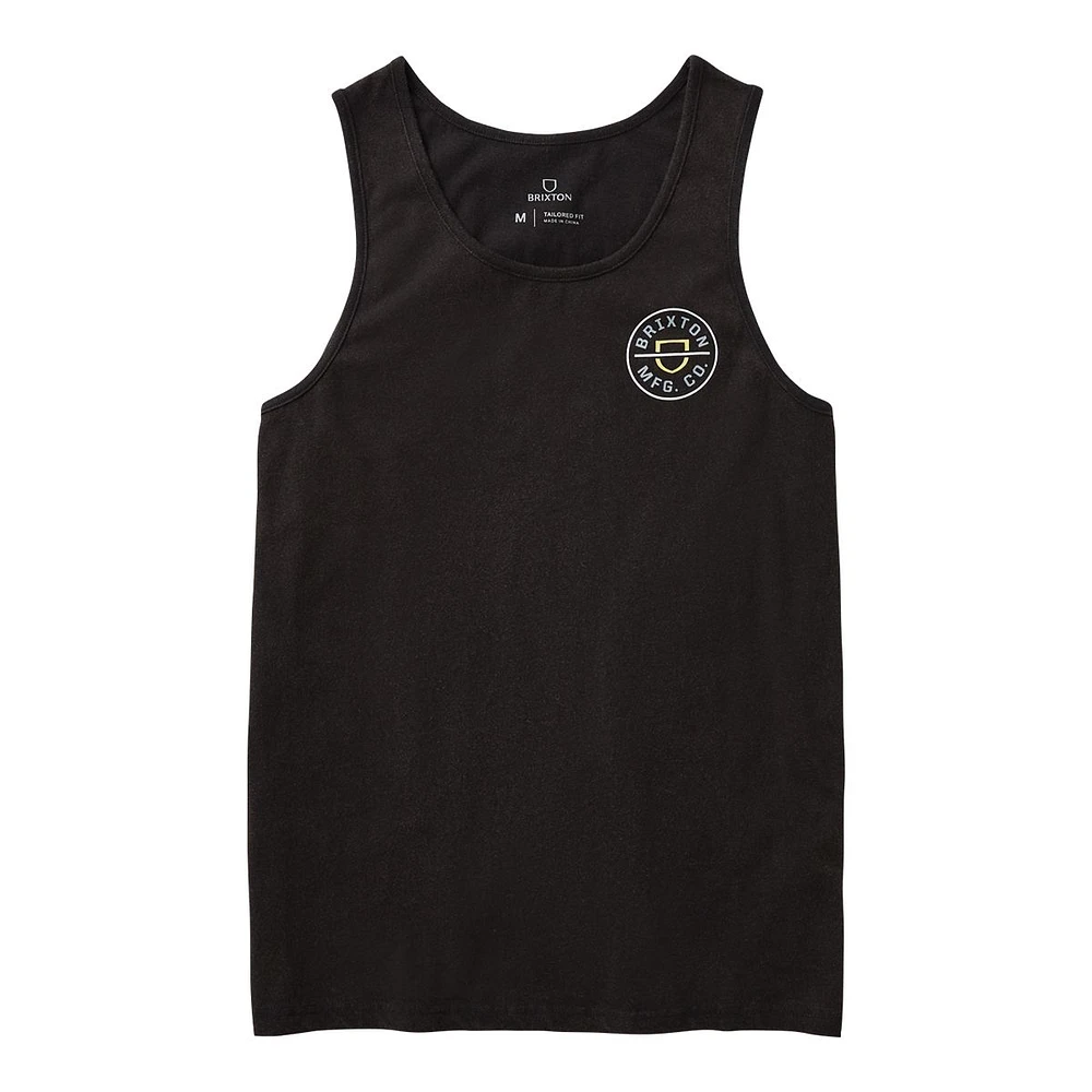 Brixton Men's Crest Tank Top, Sleeveless