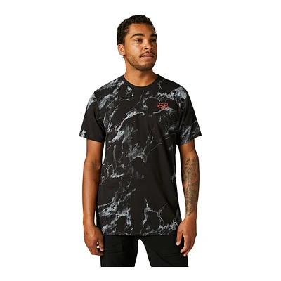 Fox Men's Karrera Head Premium T Shirt, Short Sleeve, Crew Neck, Cotton, Tie Dye, Graphic