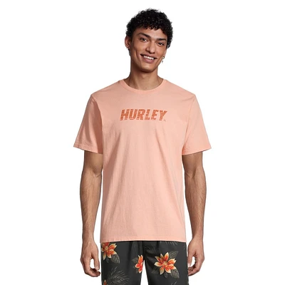 Hurley Men's Everyday Washed Fastlane Push T Shirt, Short Sleeve, Crew Neck, Cotton, Graphic