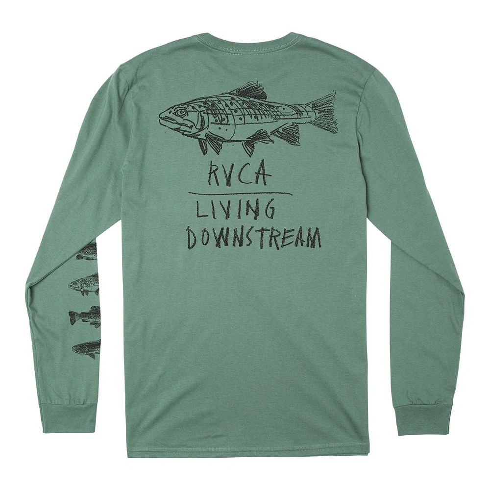 RVCA Men's Downstream Long Sleeve T Shirt