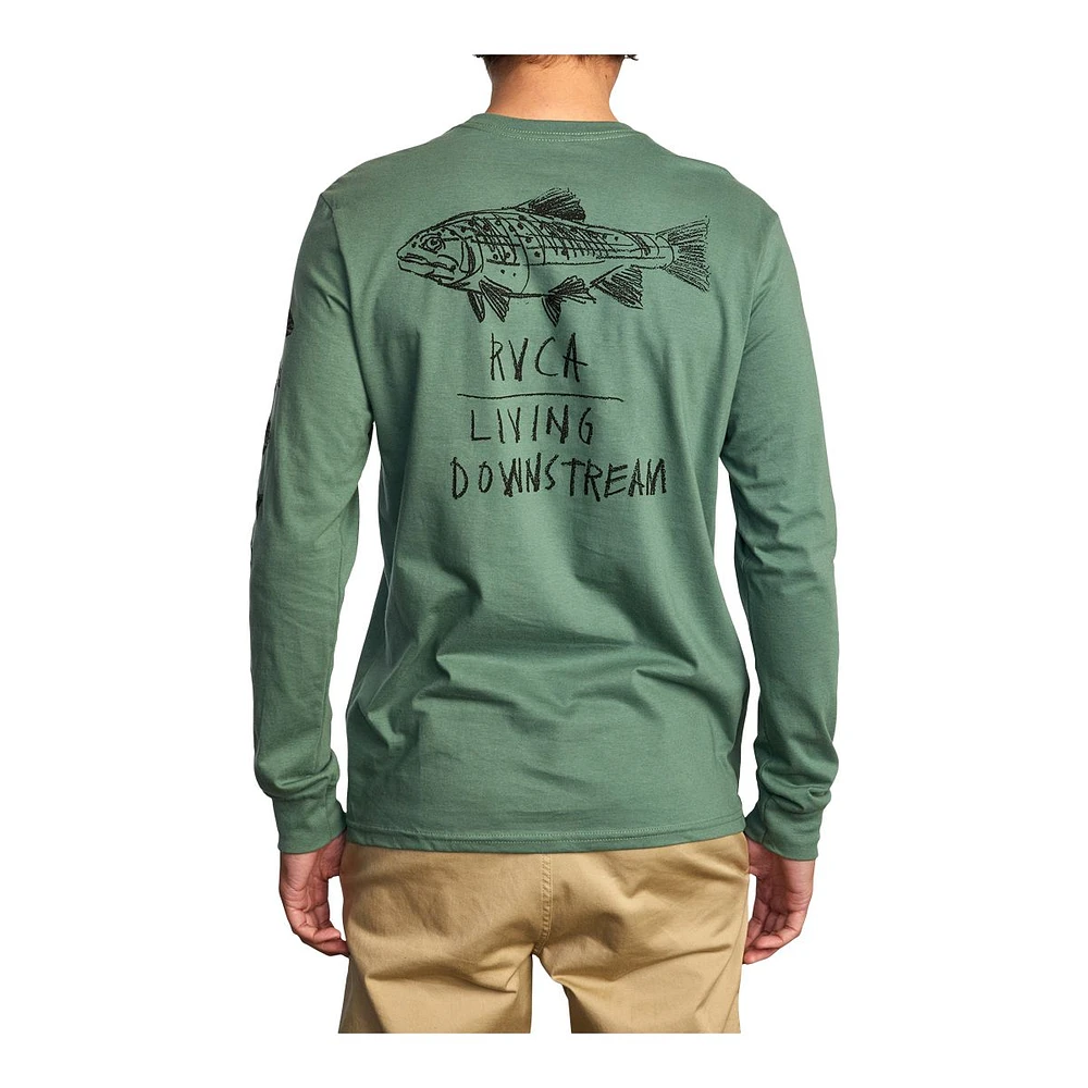 RVCA Men's Downstream Long Sleeve T Shirt