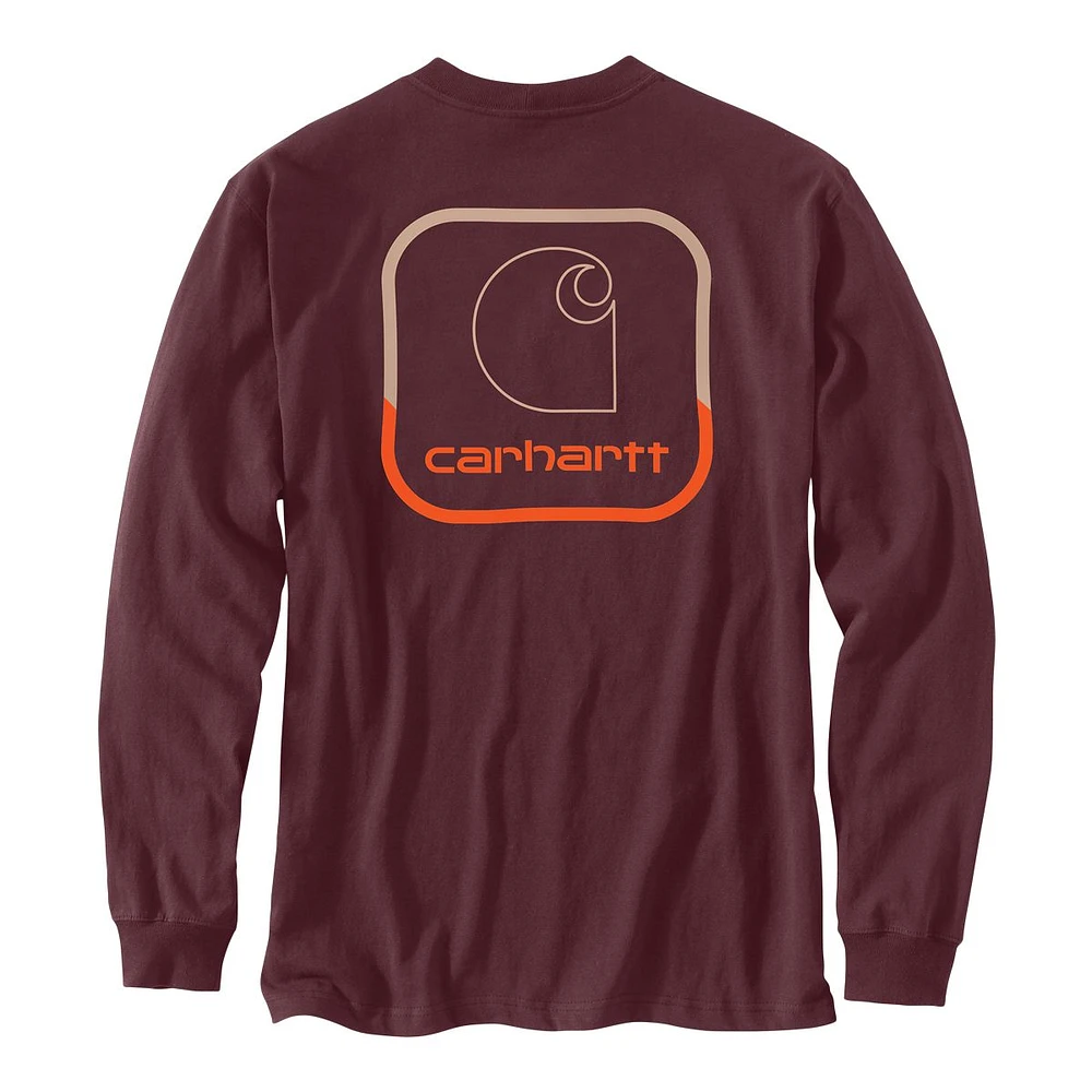 Carhartt Men's Pocket Logo Long Sleeve T Shirt