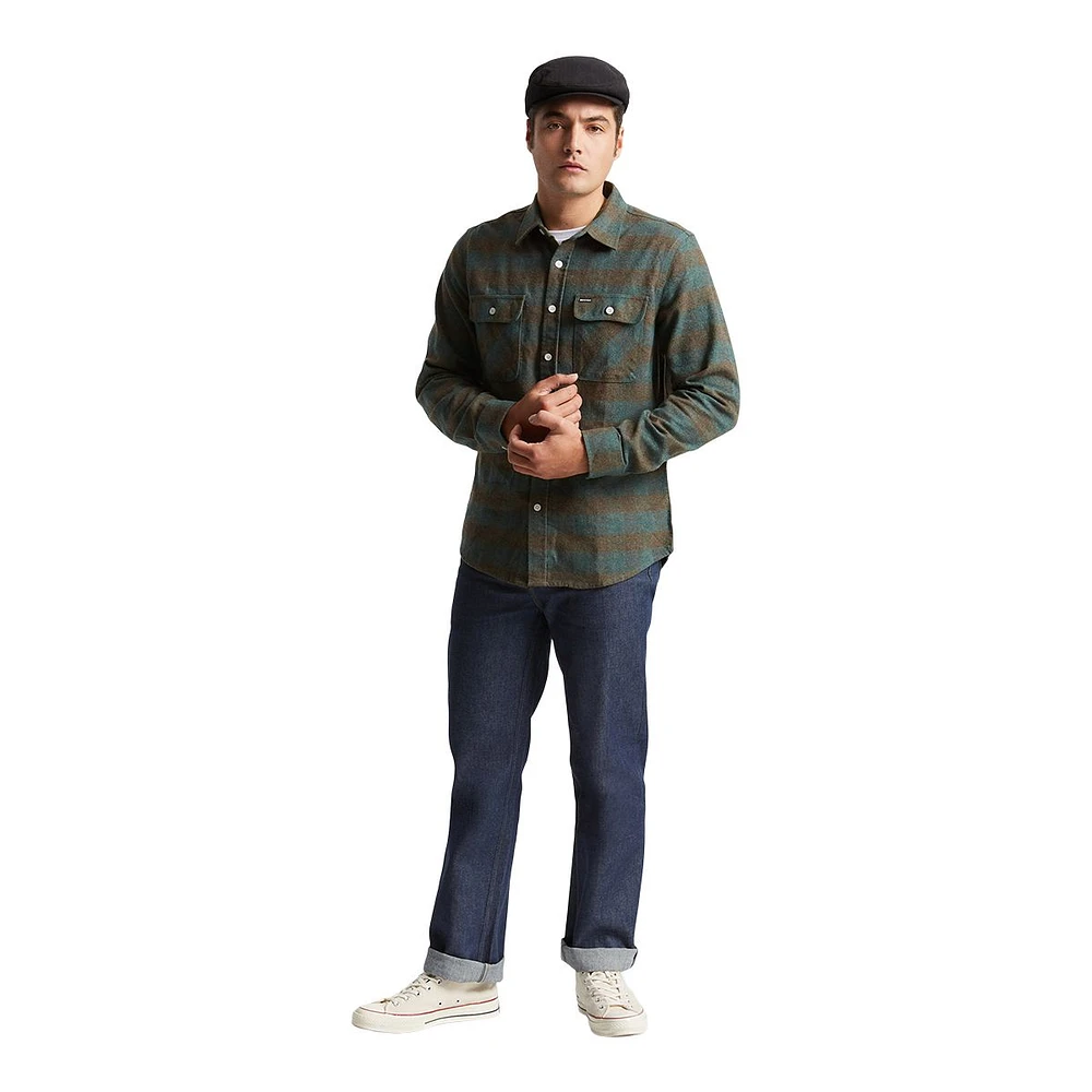 Brixton Men's Bowery Flannel Long Sleeve Shirt