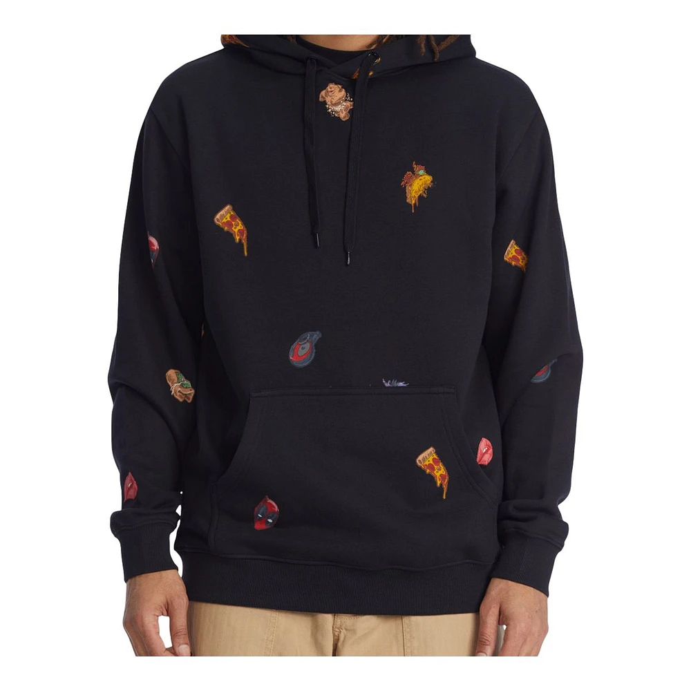 DC Men's X Deadpool All Over Pullover Hoodie