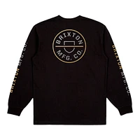 Brixton Men's Crest Long Sleeve T Shirt