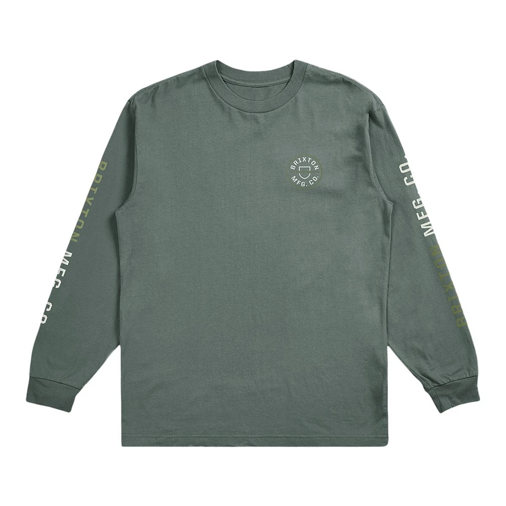 Brixton Men's Crest Long Sleeve T Shirt