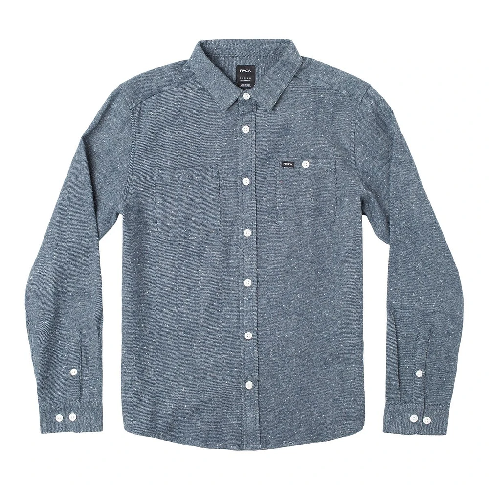 RVCA Men's Harvest Neps Flannel Long Sleeve Shirt