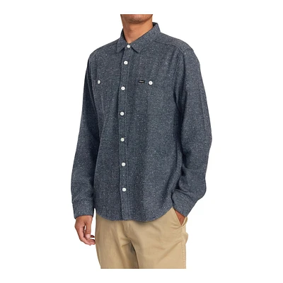 RVCA Men's Harvest Neps Flannel Long Sleeve Shirt